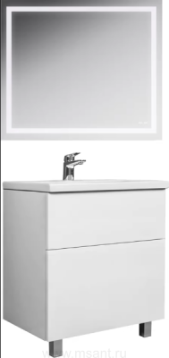 Мебель для ванной AM.PM Gem 75 белый глянец, с 2 ящиками