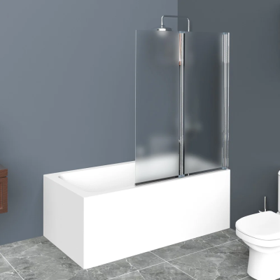 Шторка на ванну BelBagno Uno V-2-90/150-P-Cr-R стекло punto