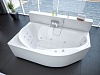Акриловая ванна Акватек Таурус 170x100 L, с каркасом, фронтальным экраном, сливом-переливом