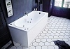 Акриловая ванна Акватек Лея 170x75, с каркасом, сливом-переливом, без фронтального экрана