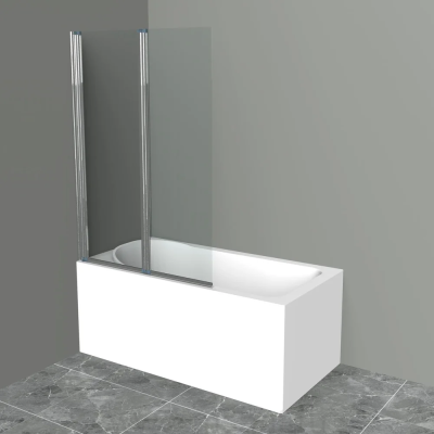 Шторка на ванну BelBagno Uno V-2-80/150-C-Cr стекло прозрачное