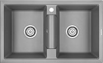 Мойка кухонная Paulmark PM238150-GRM серый металлик