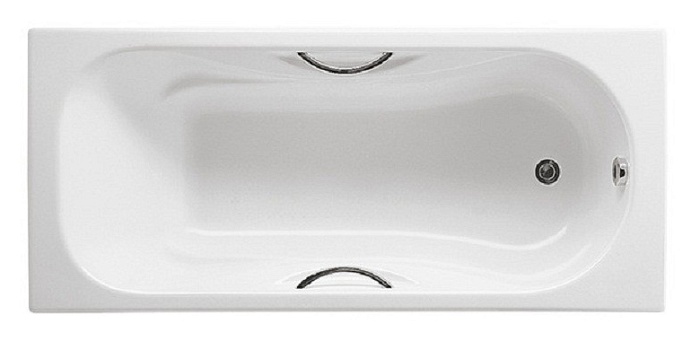 Чугунная ванна Roca Malibu 2315G000R 150x75см, с отверстиями для ручек