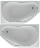 Акриловая ванна Акватек Таурус 170x100 R, с каркасом, фронтальным экраном, сливом-переливом