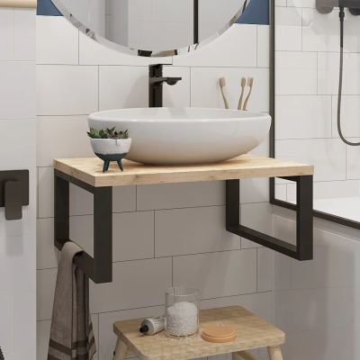 Столешница с раковиной 1MarKa Grunge Loft 60 дуб вотан