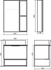 Тумба Comforty Штутгарт 60, подвесная, дуб тёмно-коричневый c раковиной Comforty 9055RA-50
