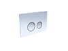 Панель смыва Aquatek Белая,закаленное стекло (клавиша круглая,ободок хром) KDI-0000028