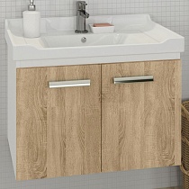 Тумба Comforty Рига 70 дуб сонома с раковиной Comforty 9335-70
