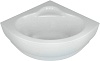 Акриловая ванна Акватек Калипсо 146х146 с каркасом, фронтальным экраном, сливом-переливом