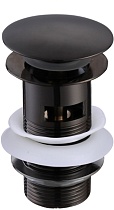 Сливной набор для раковины AQUATEK, матовый черный AQ6001MB