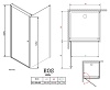 Душевой уголок Radaway EOS KDJ 90 прозрачное стекло L