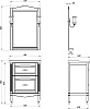 Мебель для ванной ASB-Woodline Римини Nuovo 60 антикварный орех