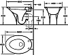 Унитаз приставной Hatria Sculture YXZ301 