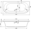 Акриловая ванна Cezares Metauro Wall 180x80