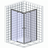 Душевой уголок GuteWetter Slide Square GK-864 100x100 см стекло бесцветное, профиль хром