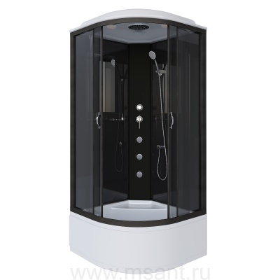 Душевая кабина Niagara Classic NG-6508-14G (90х90х215) высокий поддон(40см),черный,стекло тонированное