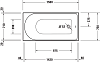 Акриловая ванна Duravit D-Neo 150x75