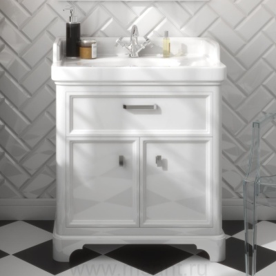 Тумба для комплекта Kerama Marazzi Pompei 80 белая, с 1 ящиком и 2 дверками