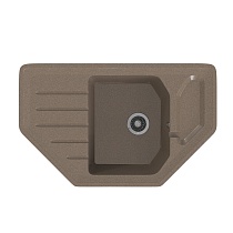Мойкa MIXLINE ML-GMS17 СТАНДАРТ угловая с крылом, терракот (307), 780*485*190мм