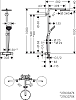 Душевая стойка Hansgrohe Raindance Select S 240 1jet 27633140 Showerpipe, шлифованная бронза