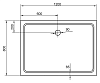 Поддон для душа Cezares SMC AH 120x80 см