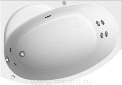 Акриловая гидромассажная ванна Vannesa (Radomir) Монти 150х105, с каркасом и экраном, классик, L