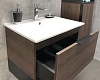 Мебель для ванной Comforty Франкфурт 60, подвесная, дуб шоколадно-коричневый с раковиной Comforty 60E