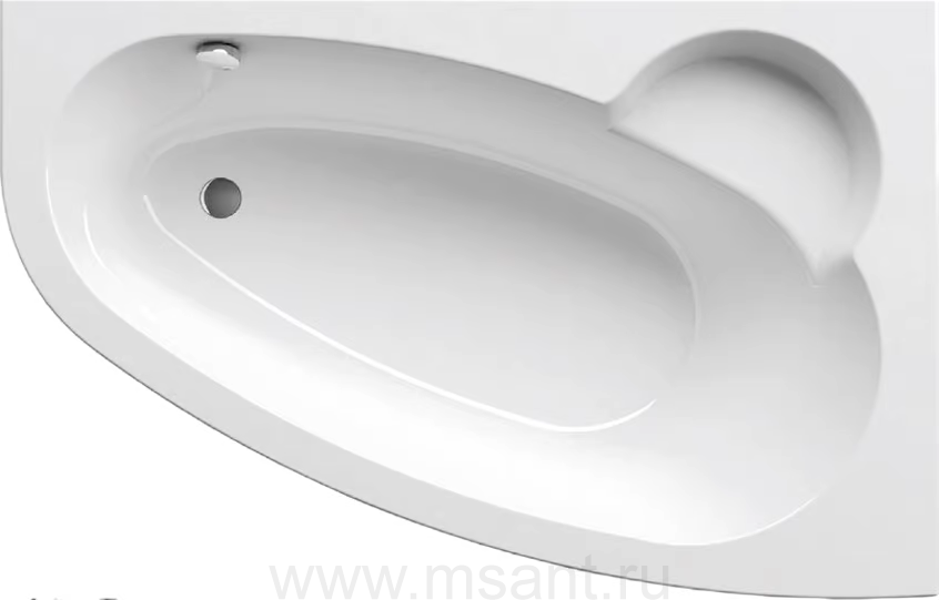 Акриловая ванна Ravak Asymmetric 160x105 R 
