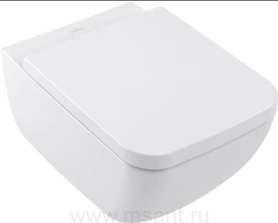 Унитаз подвесной Villeroy & Boch Collaro 4626HSR1 alpin, ceramicplus, сиденье с микролифтом