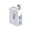 Тумба с умывальником, 40 см, подвесная, полки справа, TORR, IDDIS, TOR40WRi95K