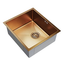 Мойка подст.монтаж 50х44 (3,0) вып 3 1/2 MIXLINE PRO 20см с сифоном (бронза)