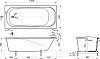 Ванна из искусственного камня Эстет Альфа 180x80 