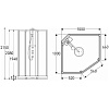 Душевая кабина IDO Showerama 10-5 Comfort 100x100 профиль белый, стекло прозрачное