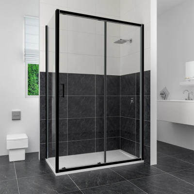 Душевой уголок RGW Classic CL-48B 100x100, профиль матовый черный