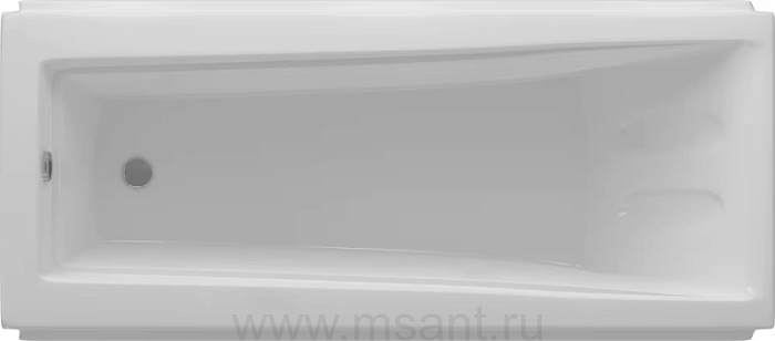 Акриловая ванна Акватек Либра 150x70, с каркасом, сливом-переливом, без фронтального экрана