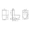Унитаз напольный Triton-Pro Corso CO-3806, сиденье, фурнитура