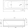 Акриловая ванна Cezares Eco 160x70