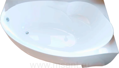 Ванна из искусственного камня Фэма Аделина 170x100 L(металлические ножки с подпятниками) 