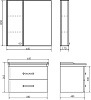 Тумба Comforty Неаполь 65, подвесная, белый глянец с раковиной 50165