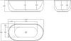 Акриловая ванна BelBagno BB401-1500-800 150x80