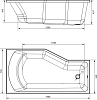 Акриловая ванна Marka One (1MarKa) Convey 150x75 R