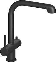 Смеситель Timo Saona 2346/03FL для кухонной мойки, черный