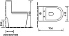 Унитаз-моноблок SantiLine SL-5019 безободковый, с микролифтом