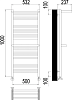 Полотенцесушитель водяной Terminus Аврора П20 500*1000 c 2 полками