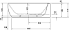 Ванна из искусственного камня Duravit Luv 185x95 R