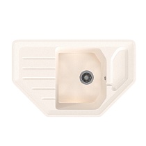 Мойкa MIXLINE ML-GMS17 СТАНДАРТ угловая с крылом, белый (331), 780*485*190мм