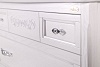 Мебель для ванной ASB-Woodline Модерн 105 белая, патина серебро