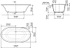 Чугунная ванна Roca Carmen anti-slip 234250004 160х80см + ножки, темно-синяя