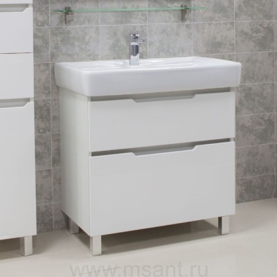 Тумба для комплекта AQUATON Дакота 80 белый/выбеленное дерево