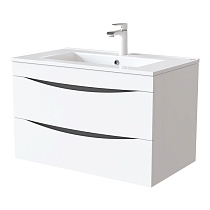 Тумба с умывальником, подвесная, 80 см, белая, Cloud, IDDIS, CLO80W0i95K